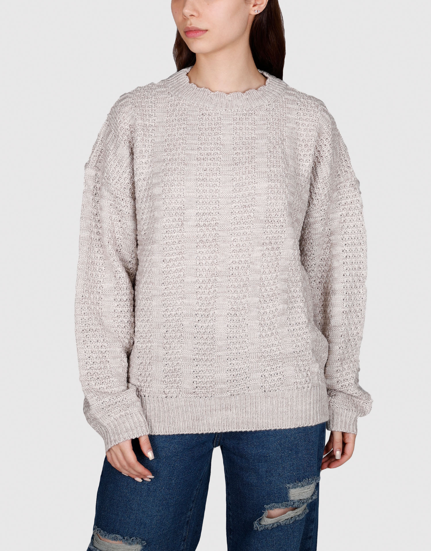 بلوز کنگره ای نخودی