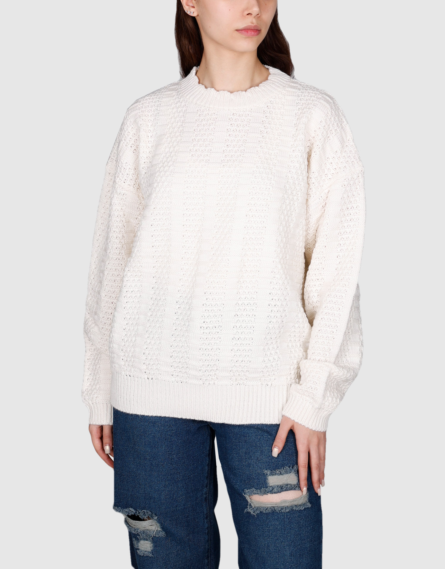 بلوز کنگره ای شیری