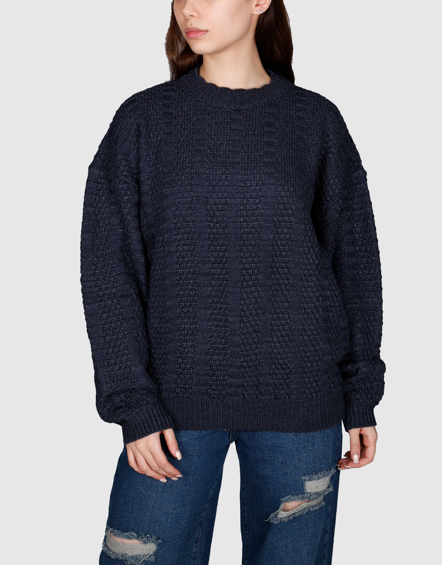 بلوز کنگره ای سرمه ای