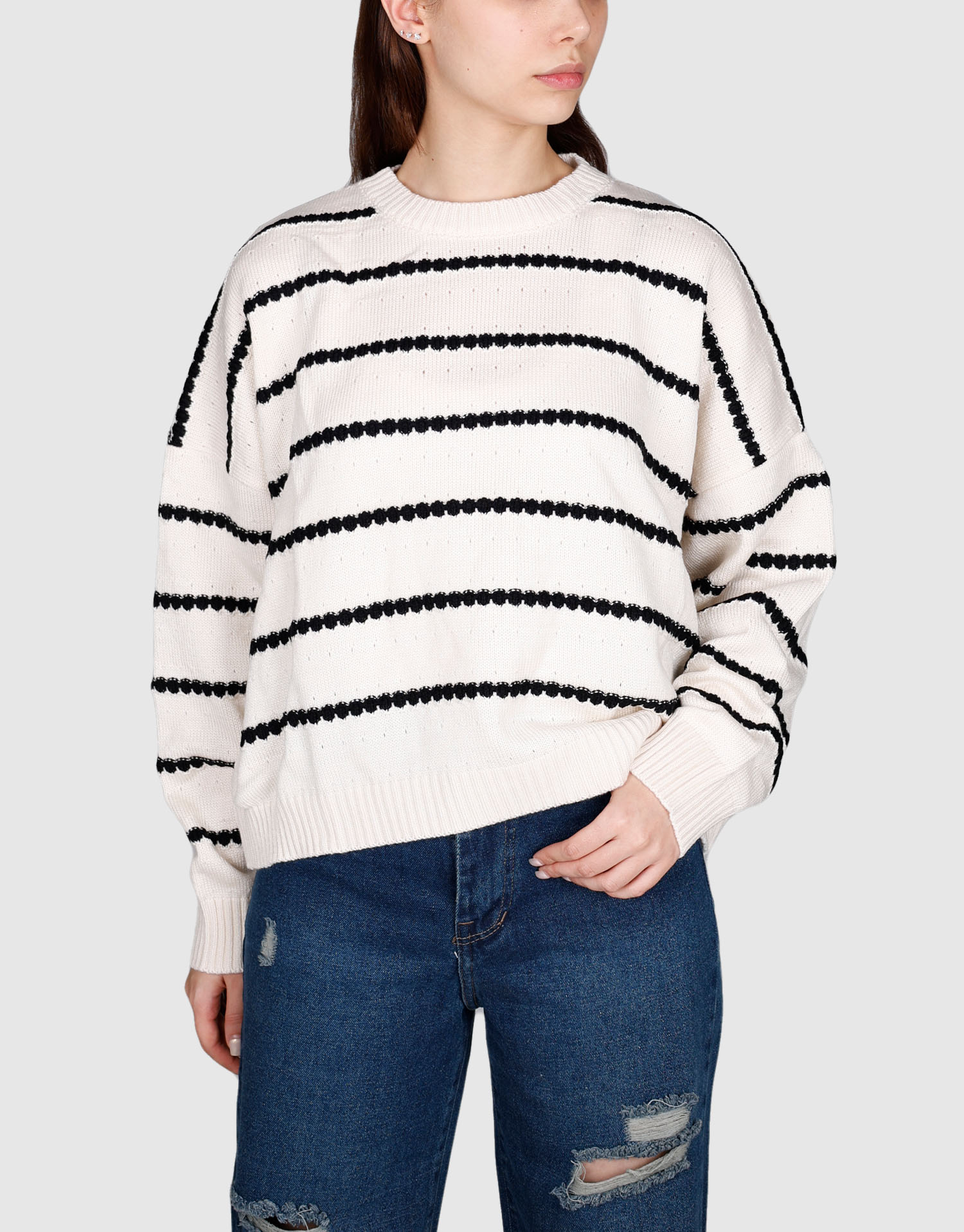 بلوز آستین بلند دالبری کرم