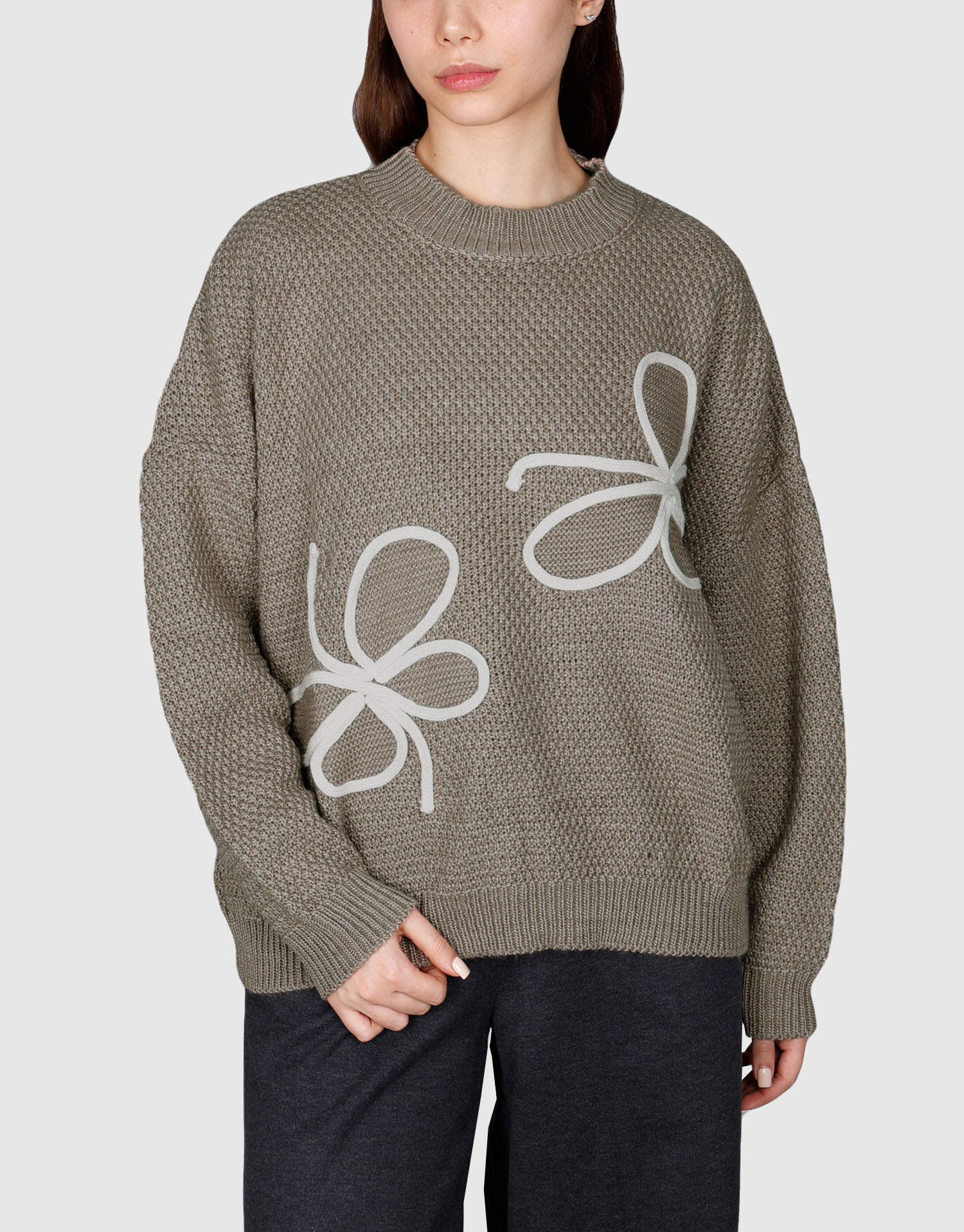 بلوز نوار دوزی گل نخودی