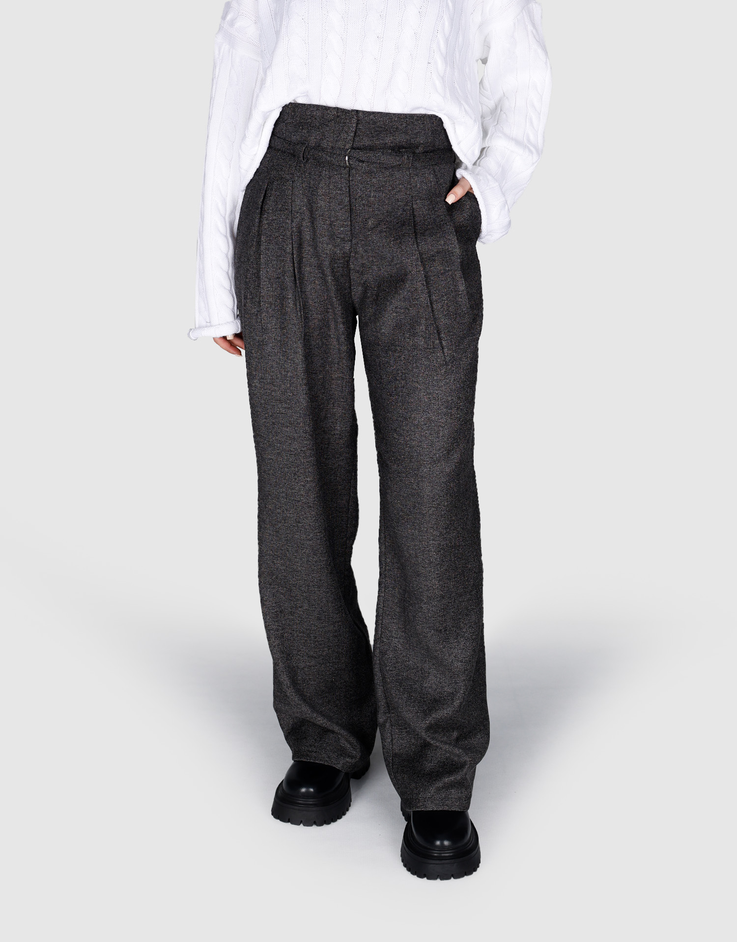 شلوار دو پیلی ذغالی