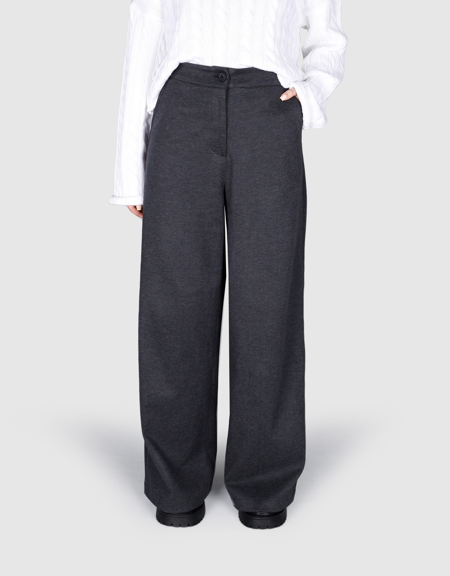 شلوار پشمی ذغالی