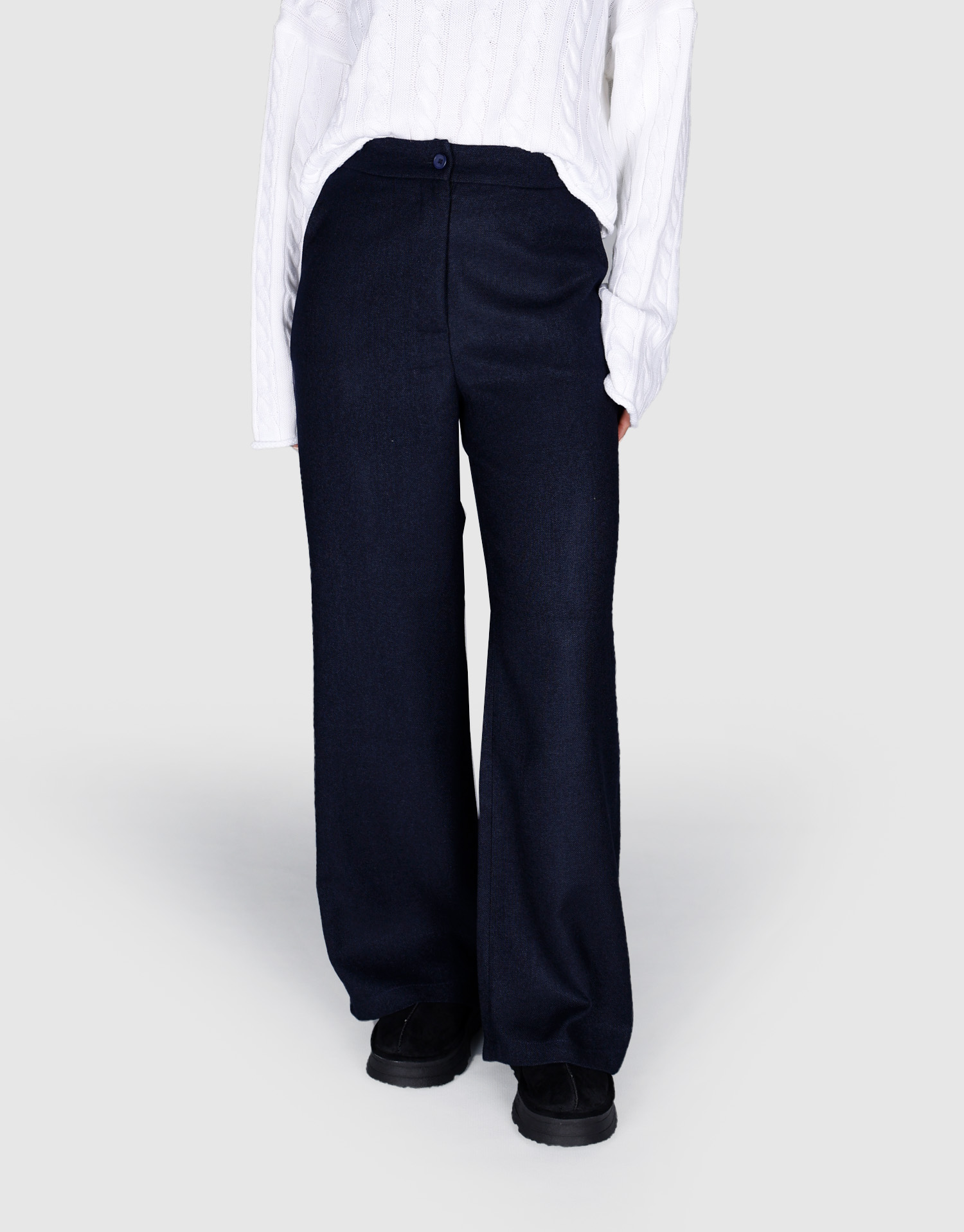 شلوار برش هفتی هشتی سرمه ای