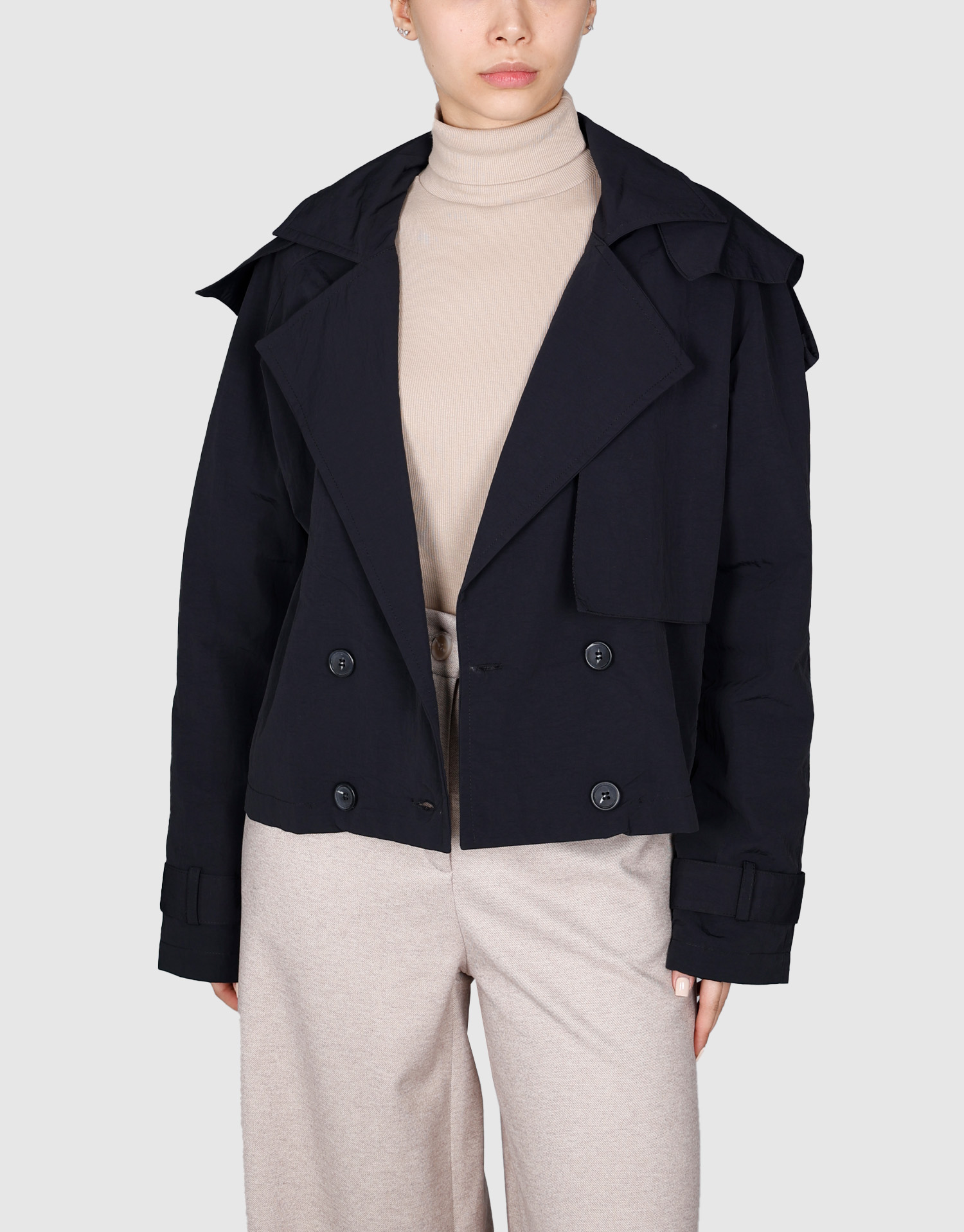 بارانی کلاهدار مشکی