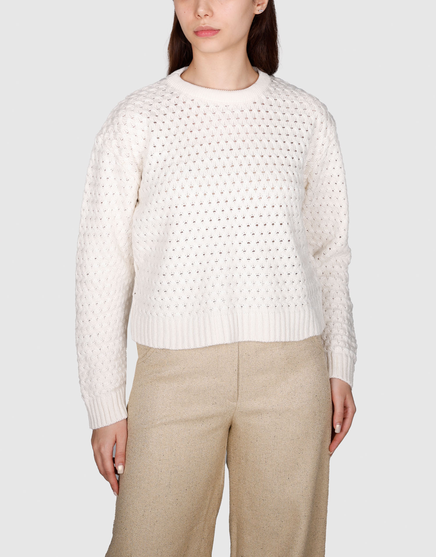 بلوز آستین بلند حصیری