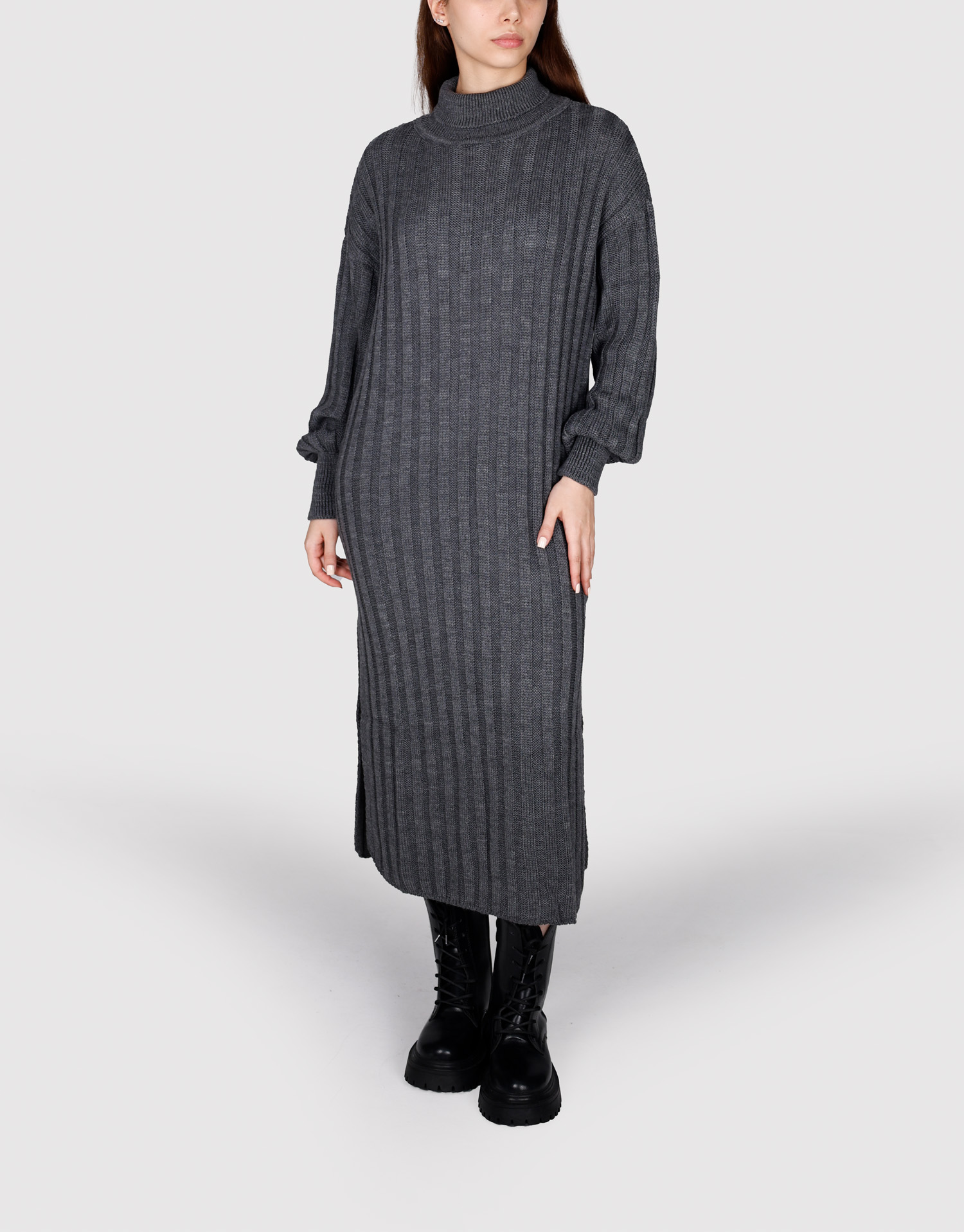 پیراهن بلند طوسی