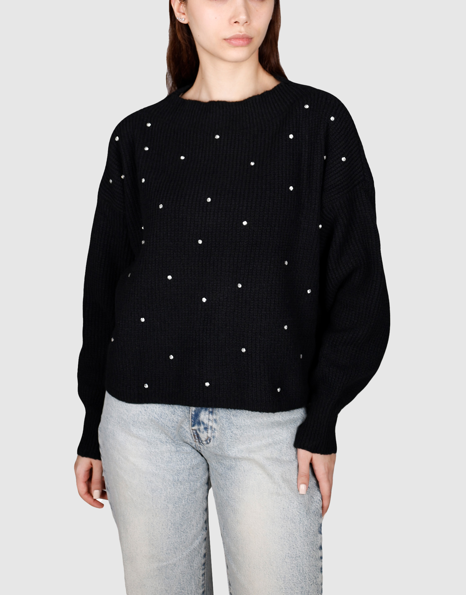 بلوز نگین دار مشکی