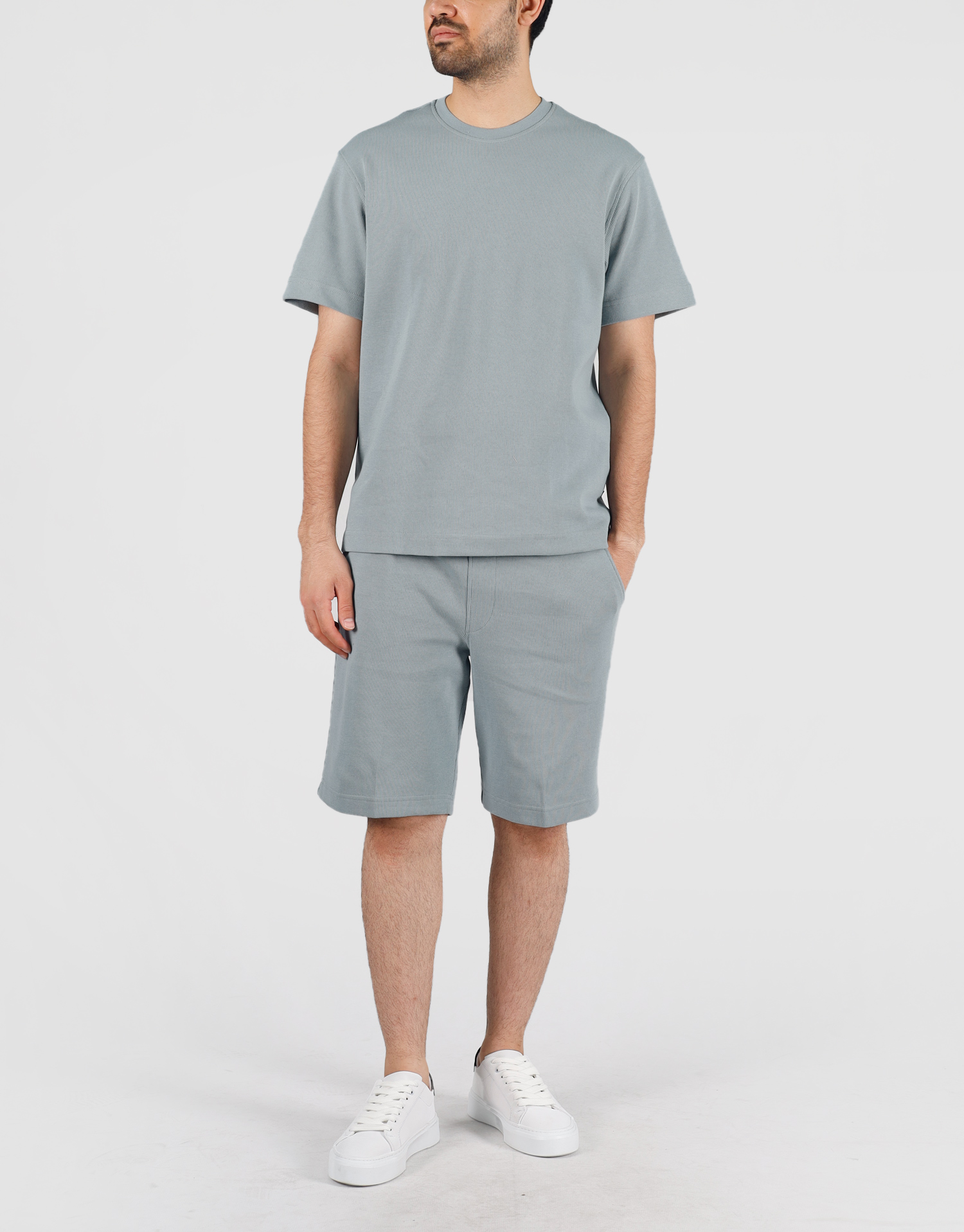 تیشرت شلوارک ژاکارد مردانه