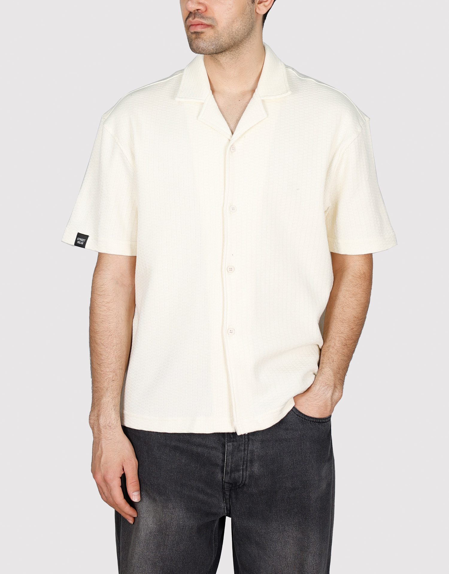 پیراهن ژاکارد یقه انگلیسی