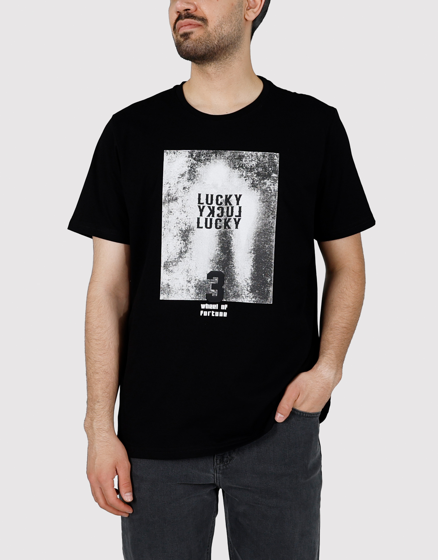 تیشرت چاپ LUCKY مردانه