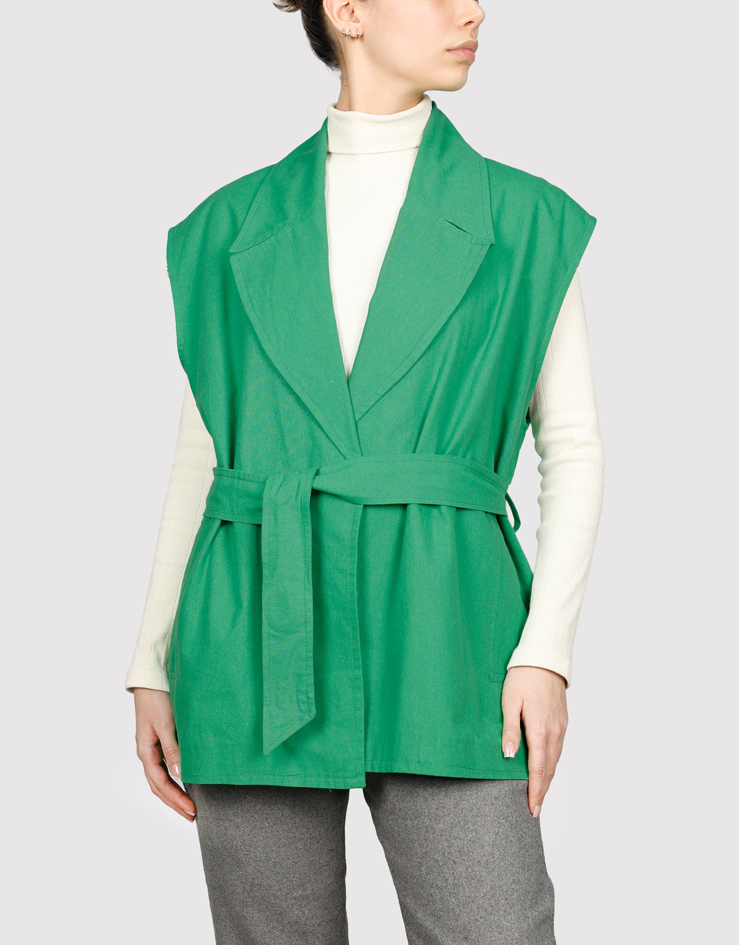 ژیله کمربند دار