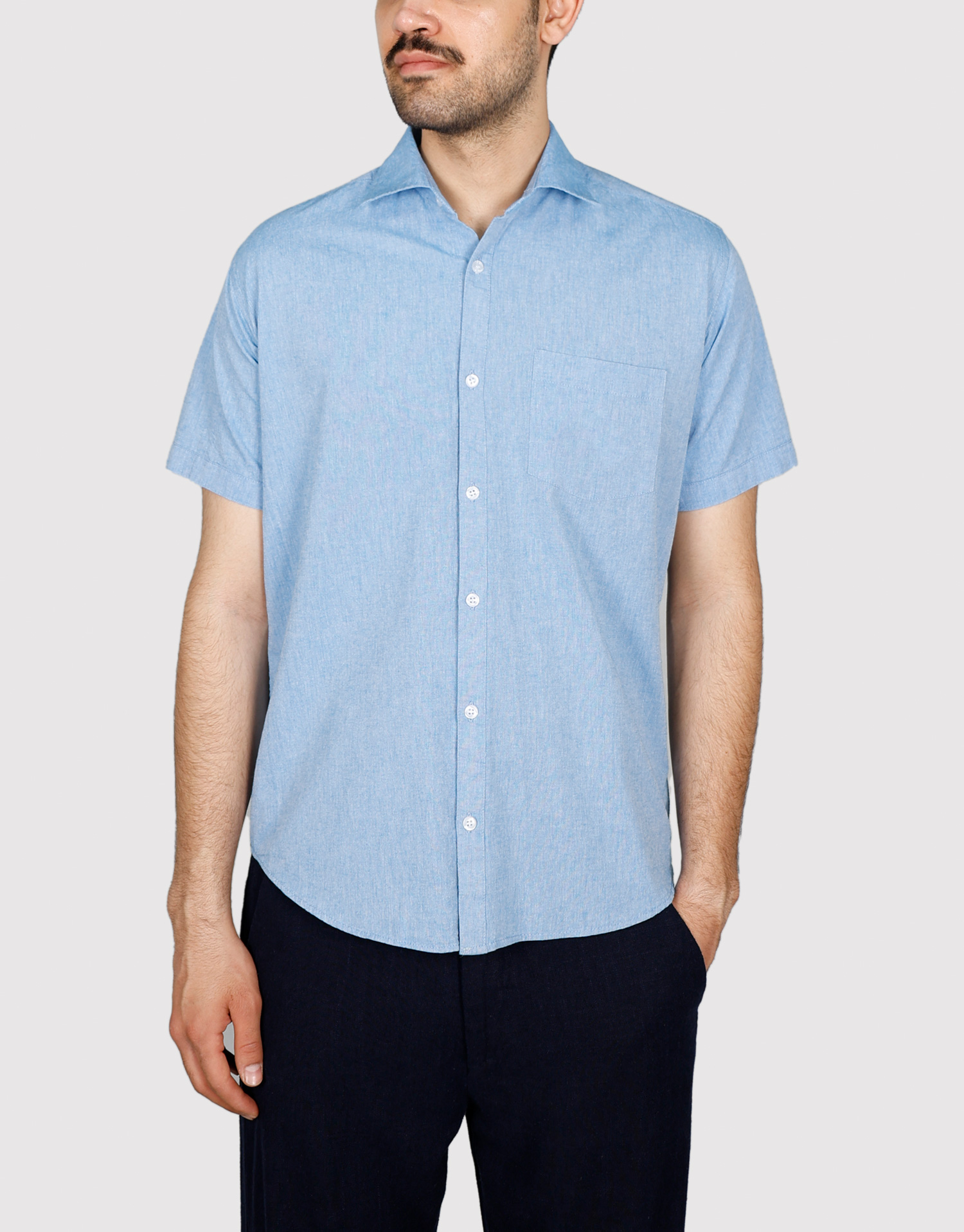 پیراهن کتان ساده