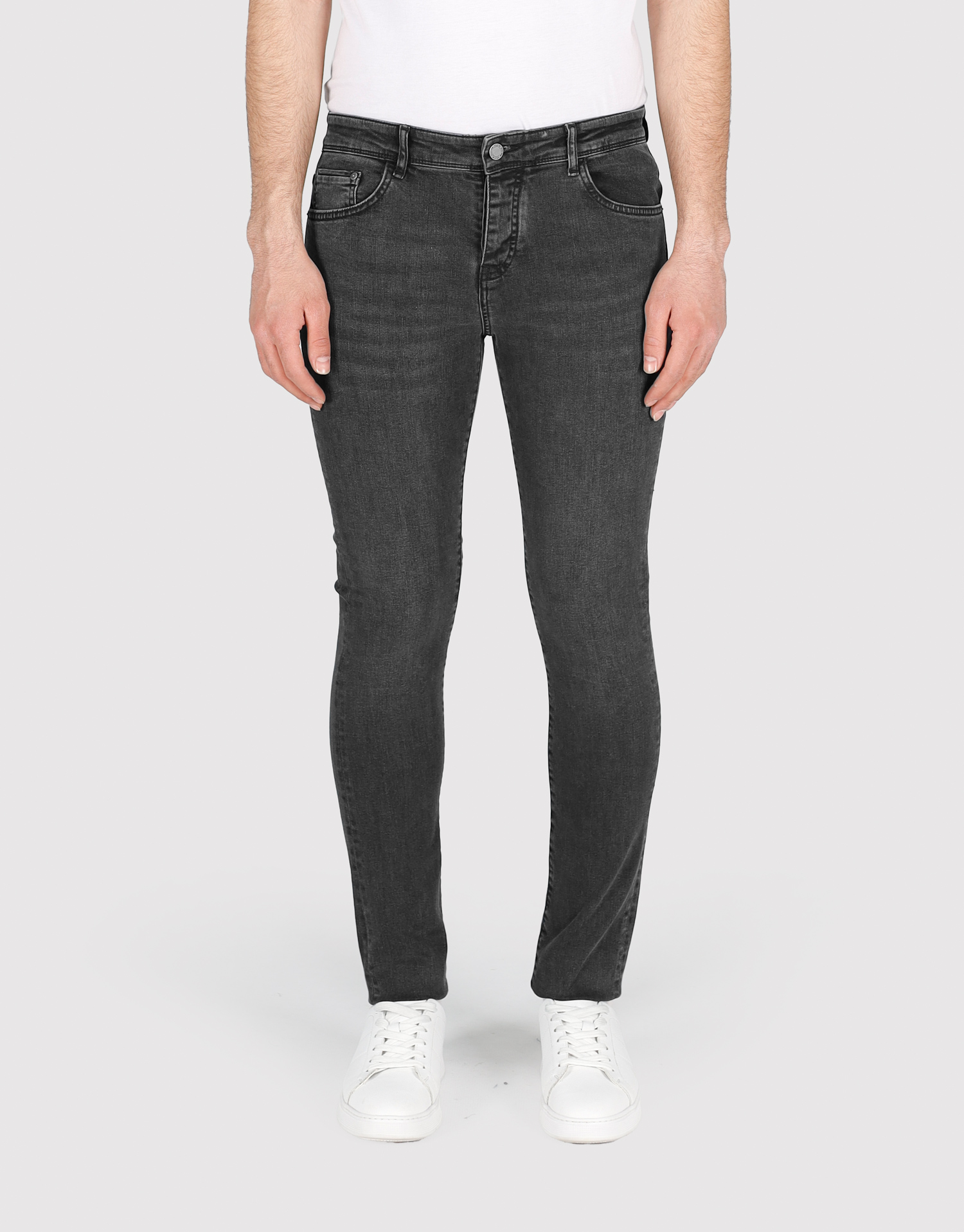 شلوار با رادو اسلیم طوسی تیره