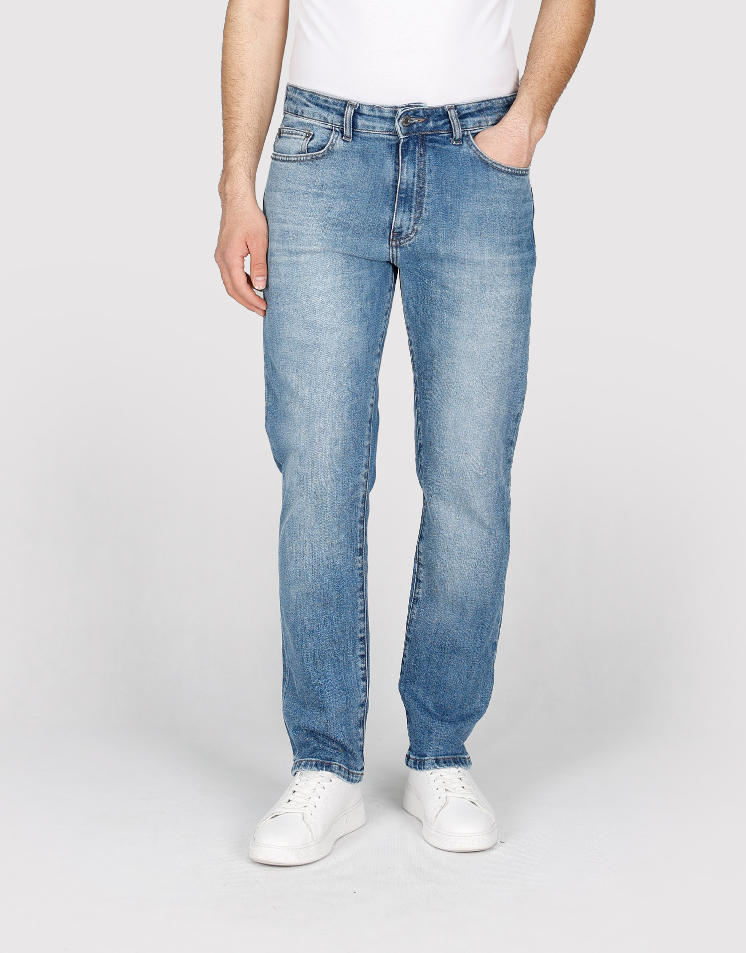 شلوار اسلیم استریت آبی