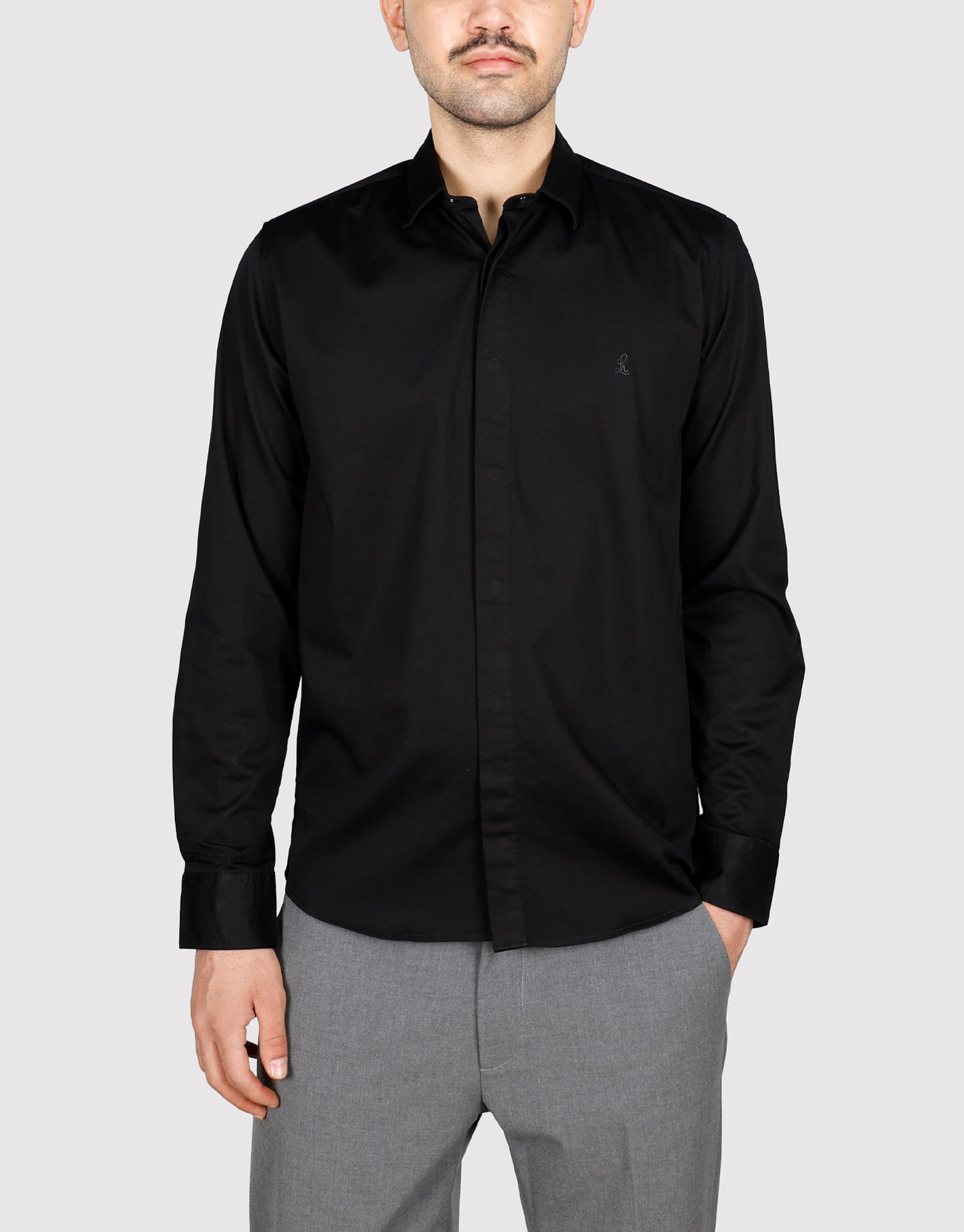 پیراهن قاپک مخفی مشکی