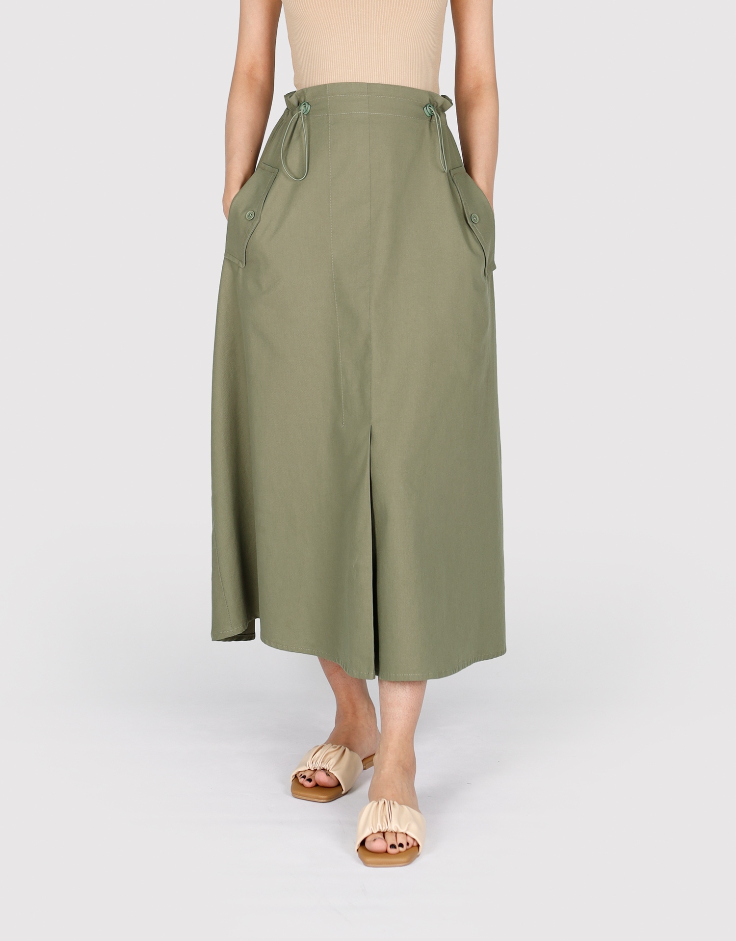 دامن دوجیب کمرکش