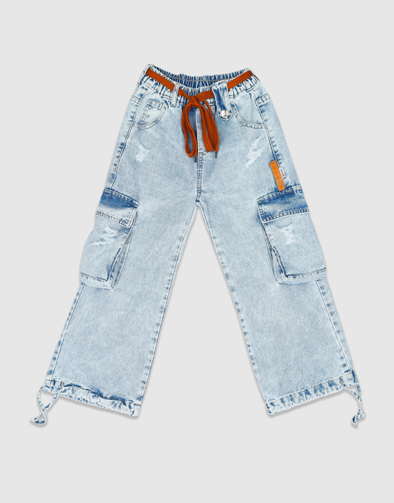 شلوار کارگو دمپاگتر آبی روشن 11-7 سال