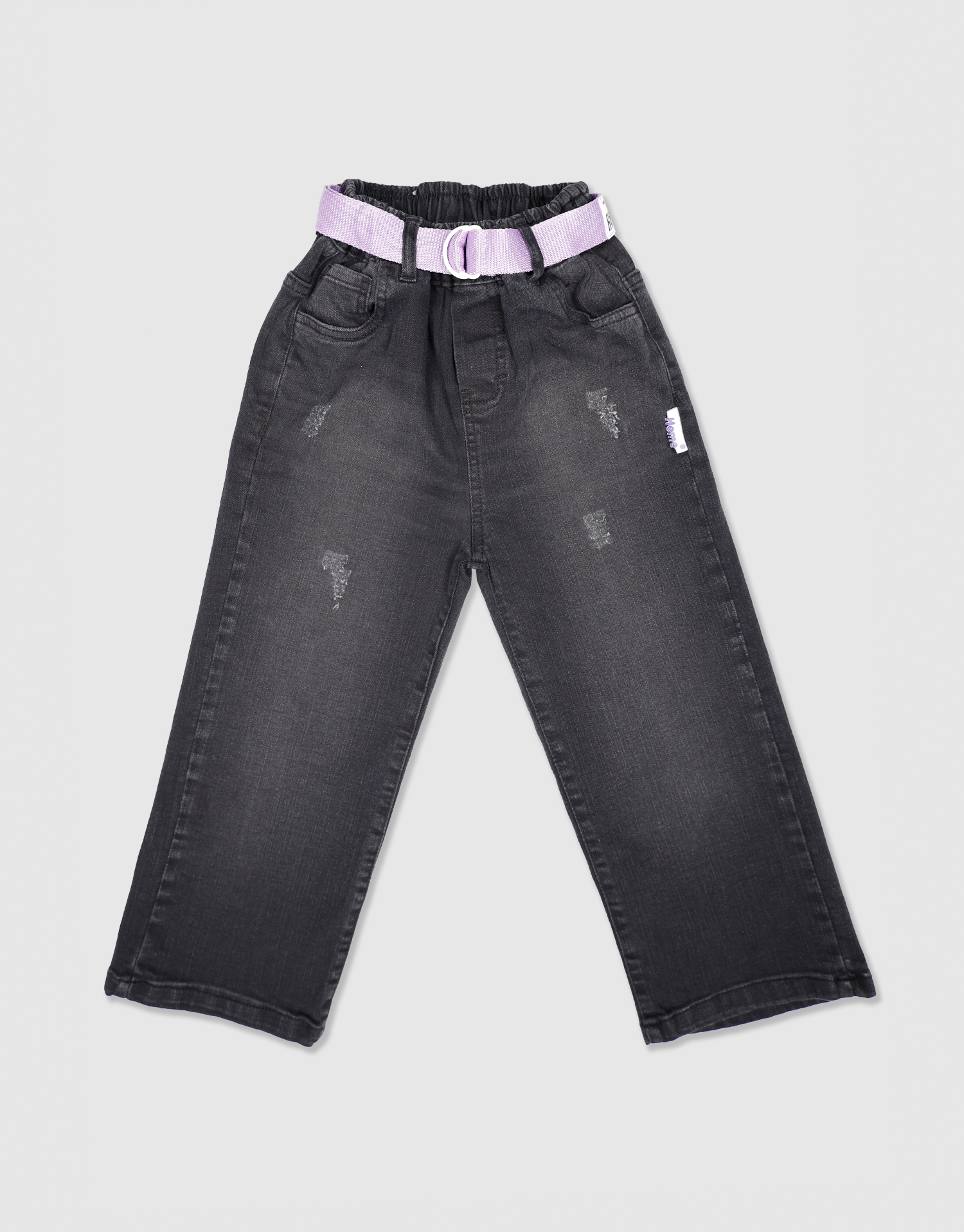 شلوار بگی کمرکش مشکی 7-3 سال