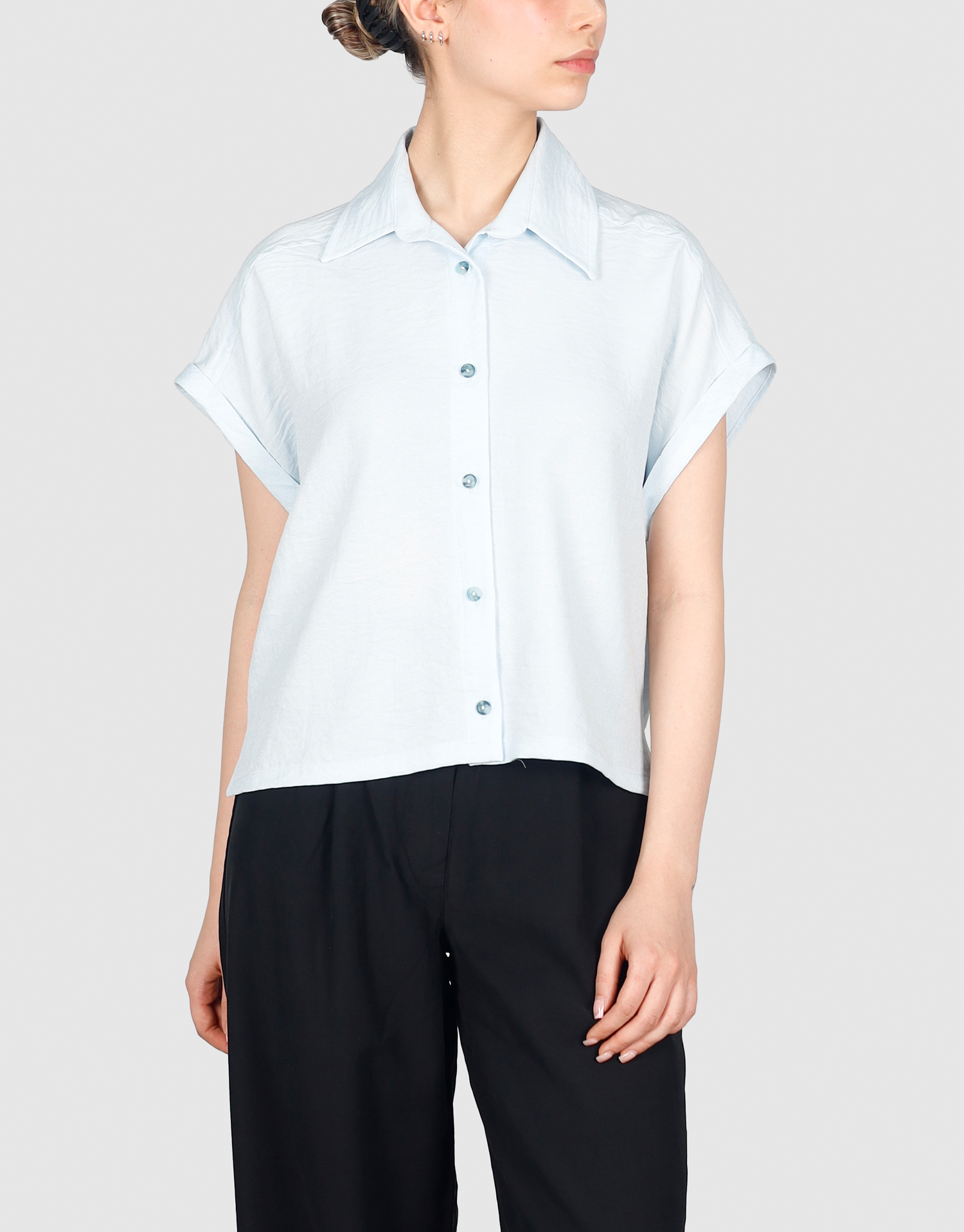 بلوز آستین کوتاه دوبل