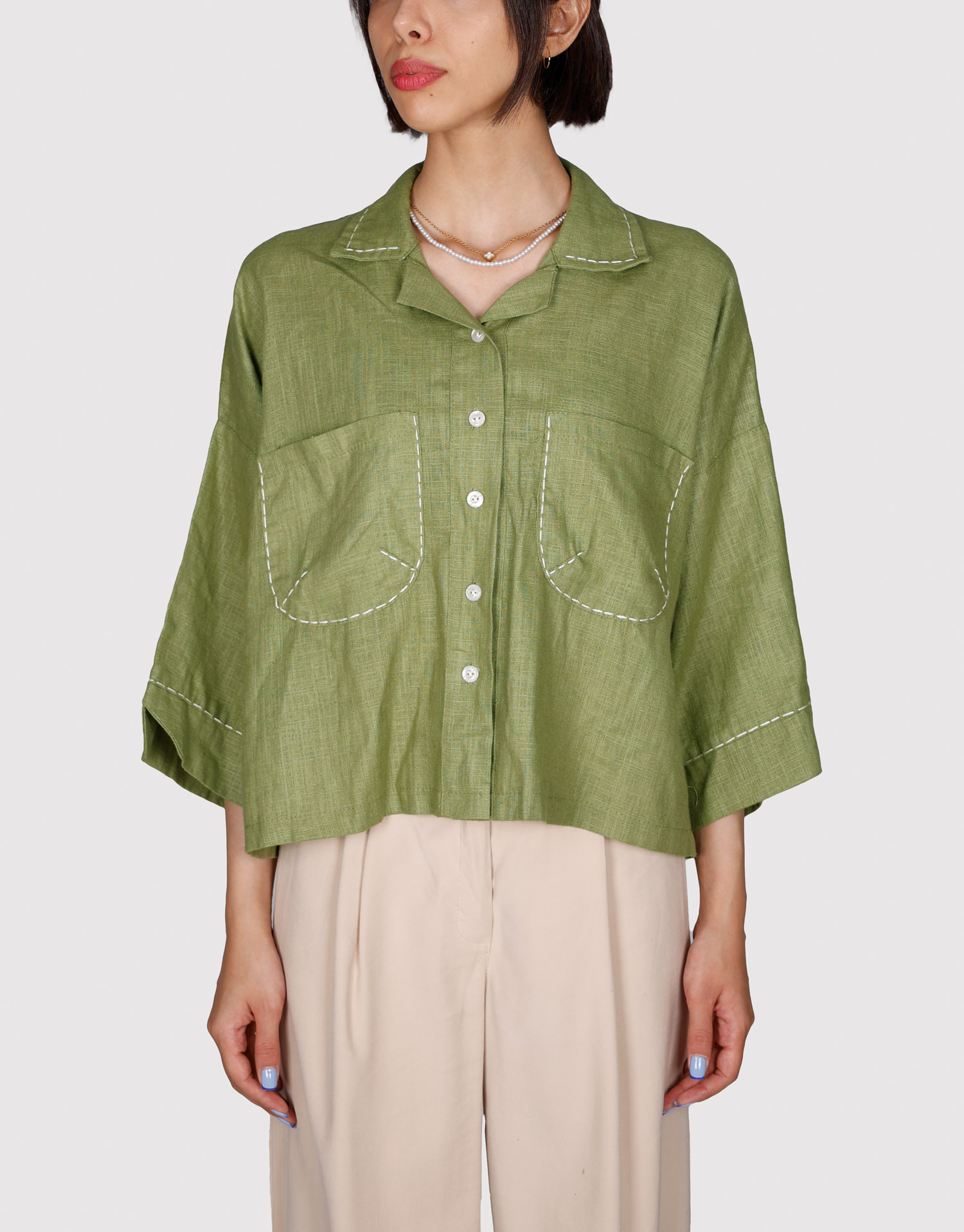 شومیز لینن کوک دوزی