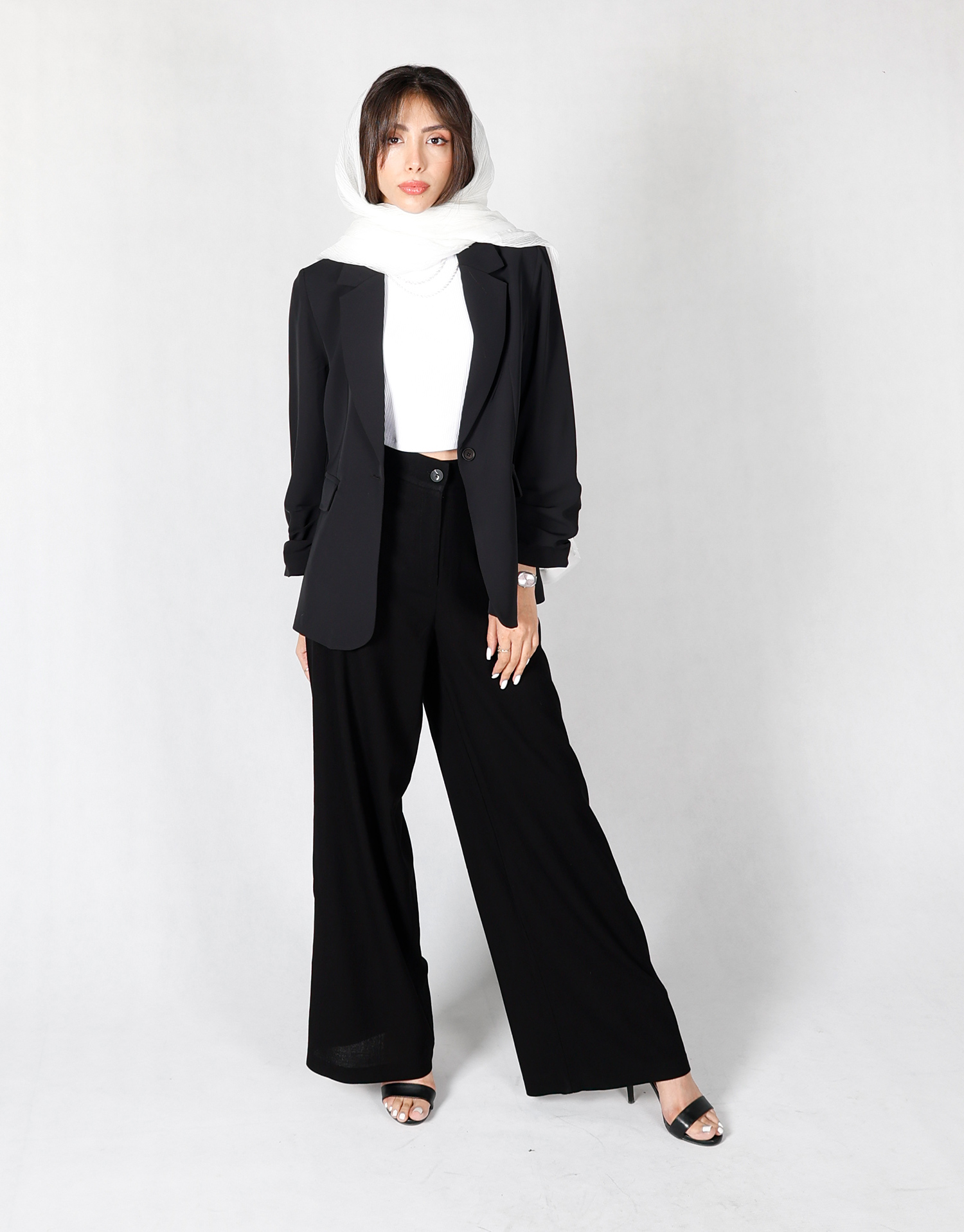 کت آستین پیله دار مشکی