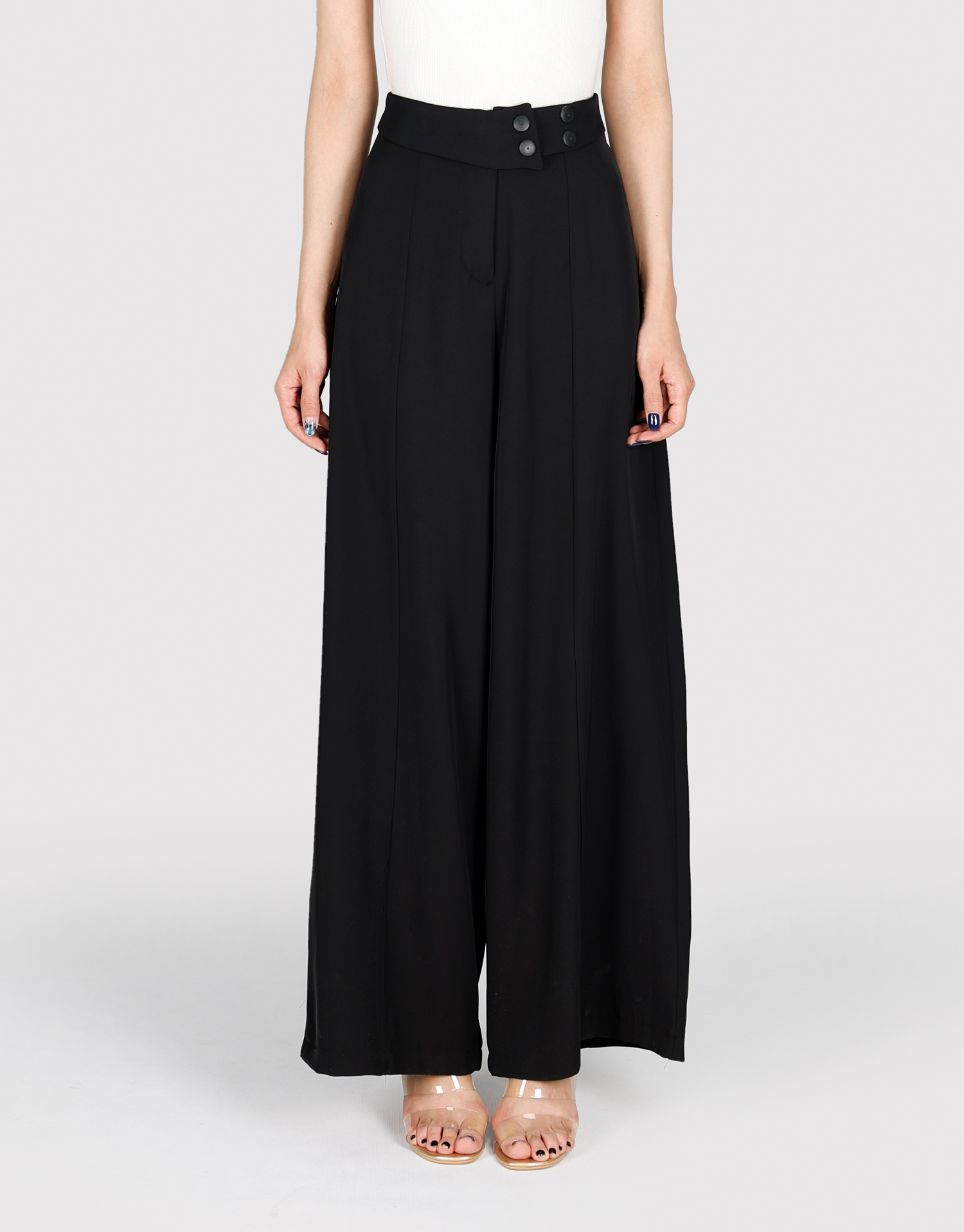 شلوار جلو دوخت مشکی