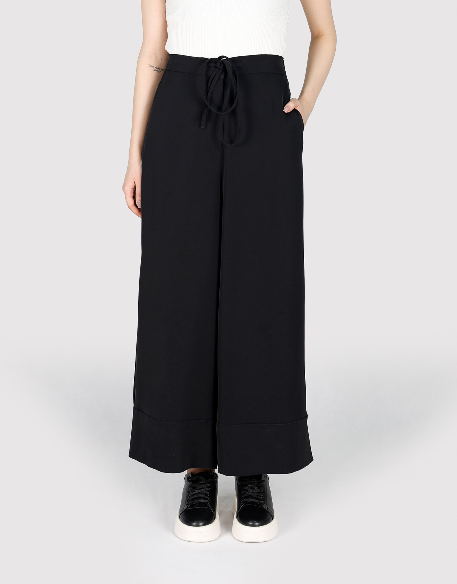 شلوار دمپا پهن مشکی