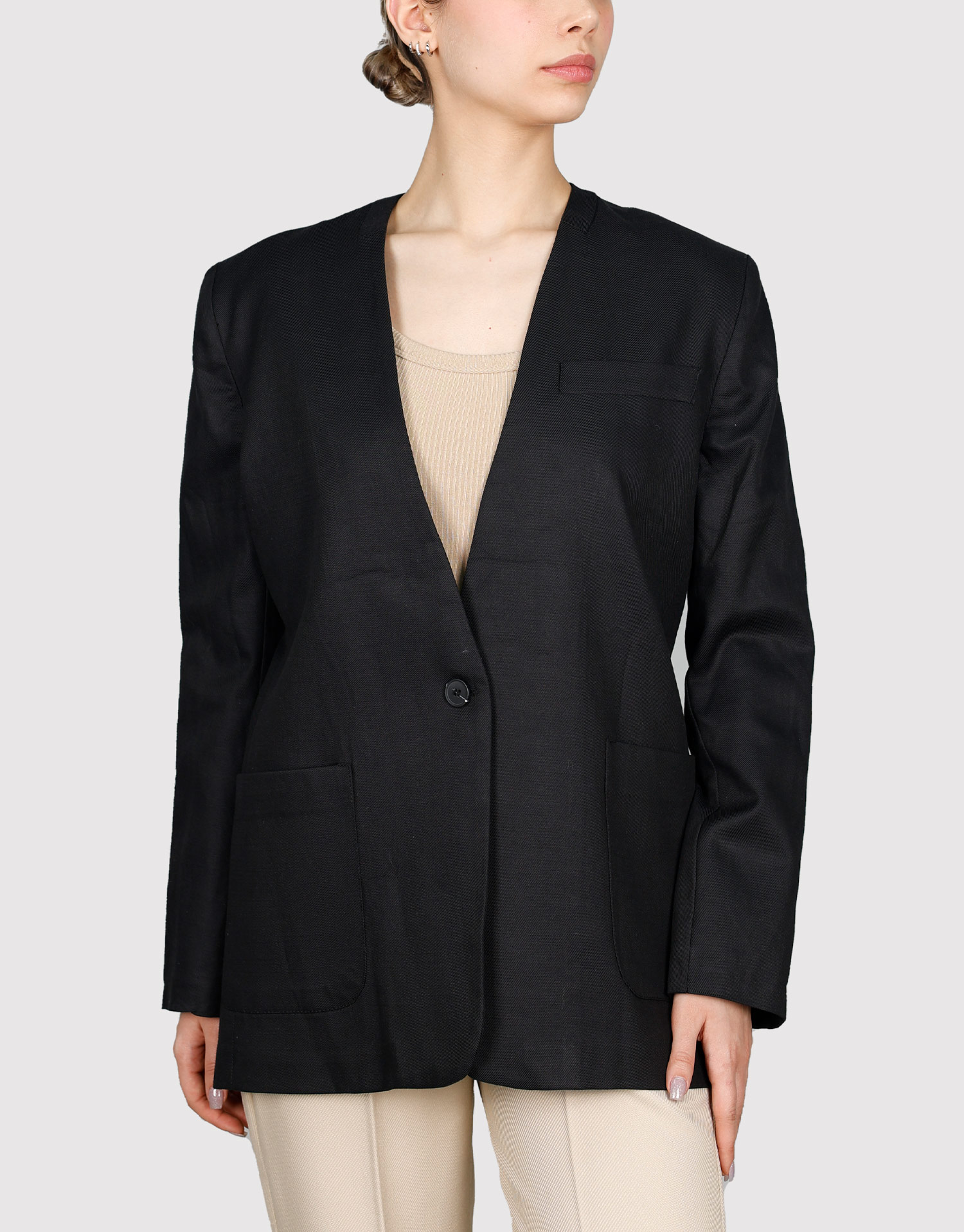 کت آستردار ریپ مشکی