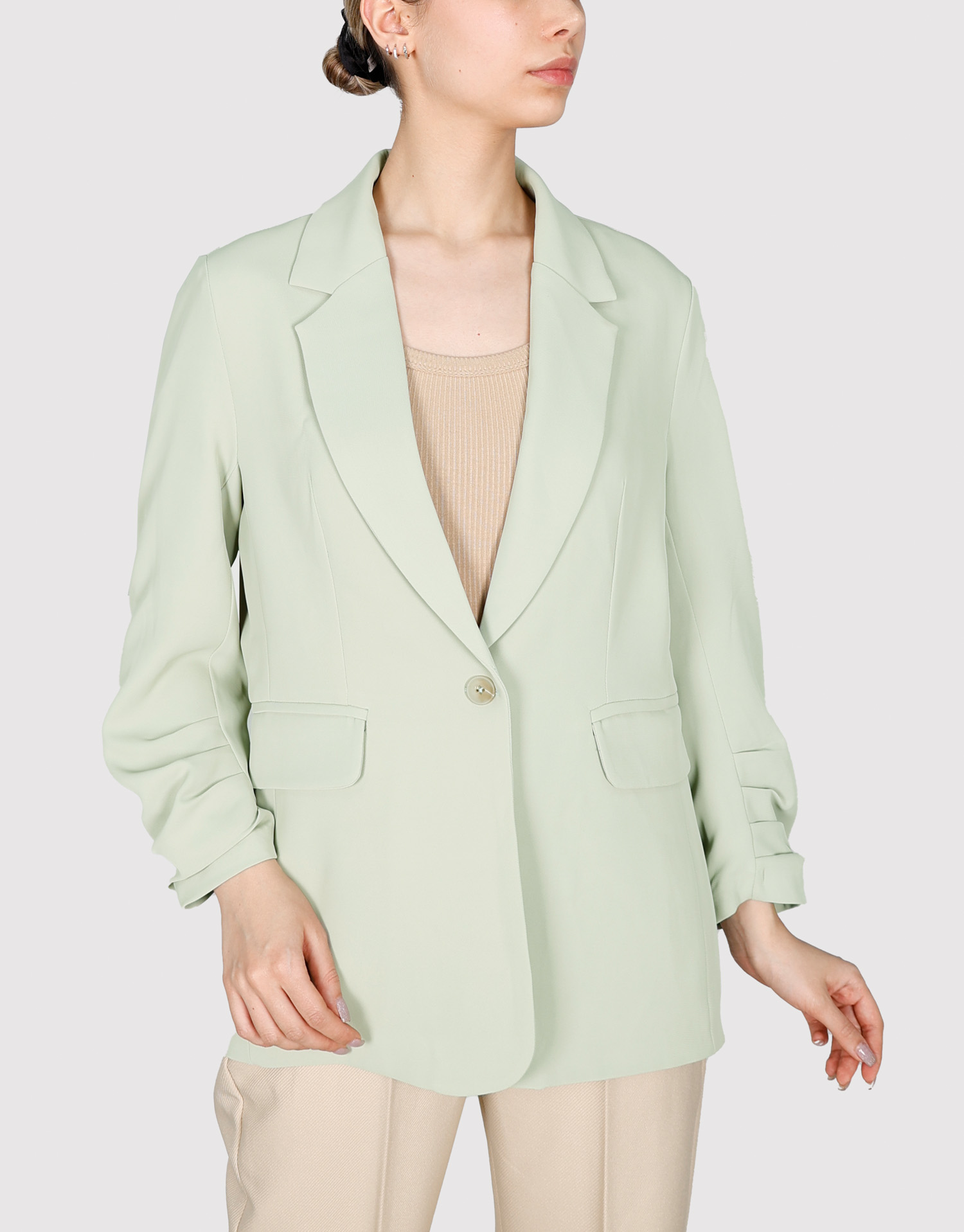 کت آستین پیله دار سبز