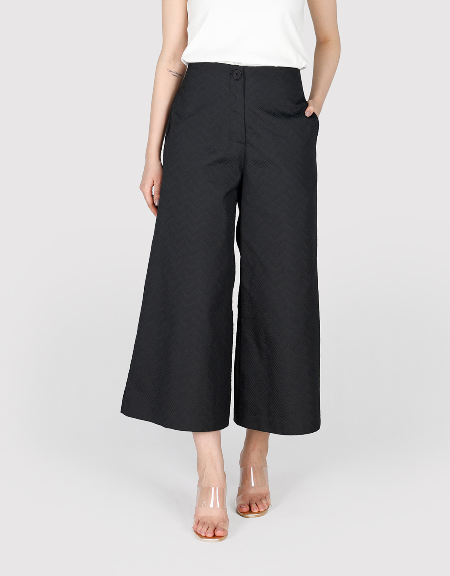 شلوار ژاکارد مشکی