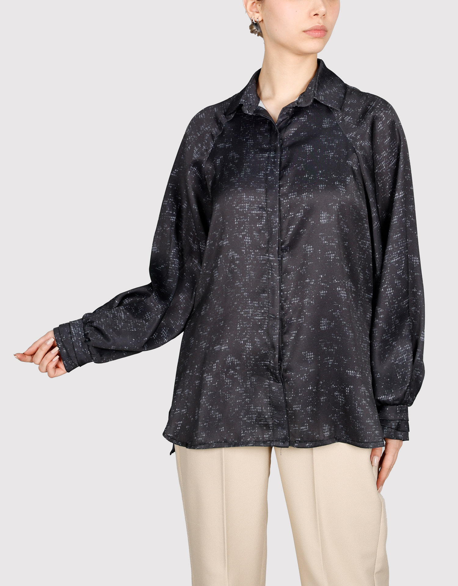 شومیز مچ پیلی مشکی