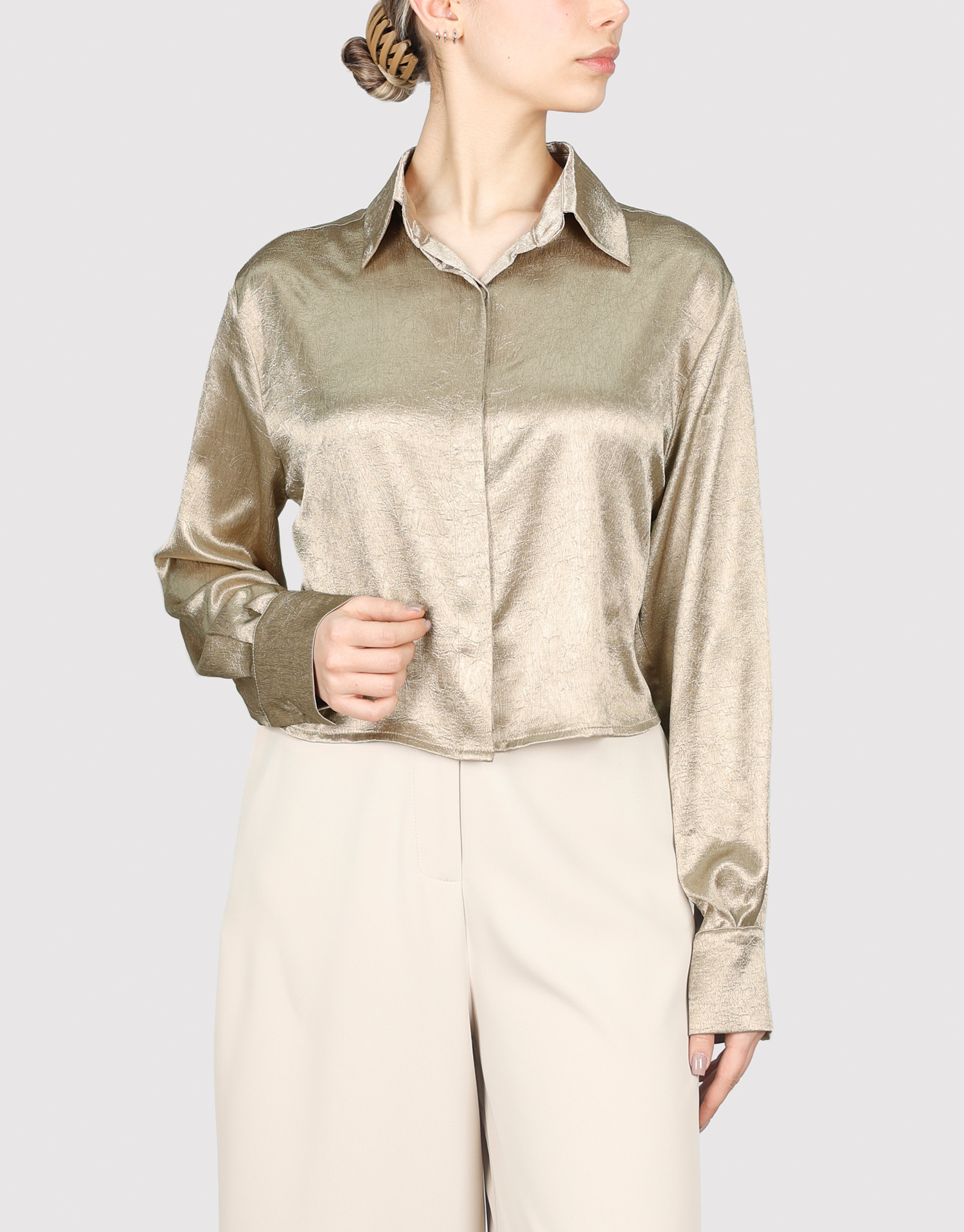 شومیز پشت بند دار نسکافه ای