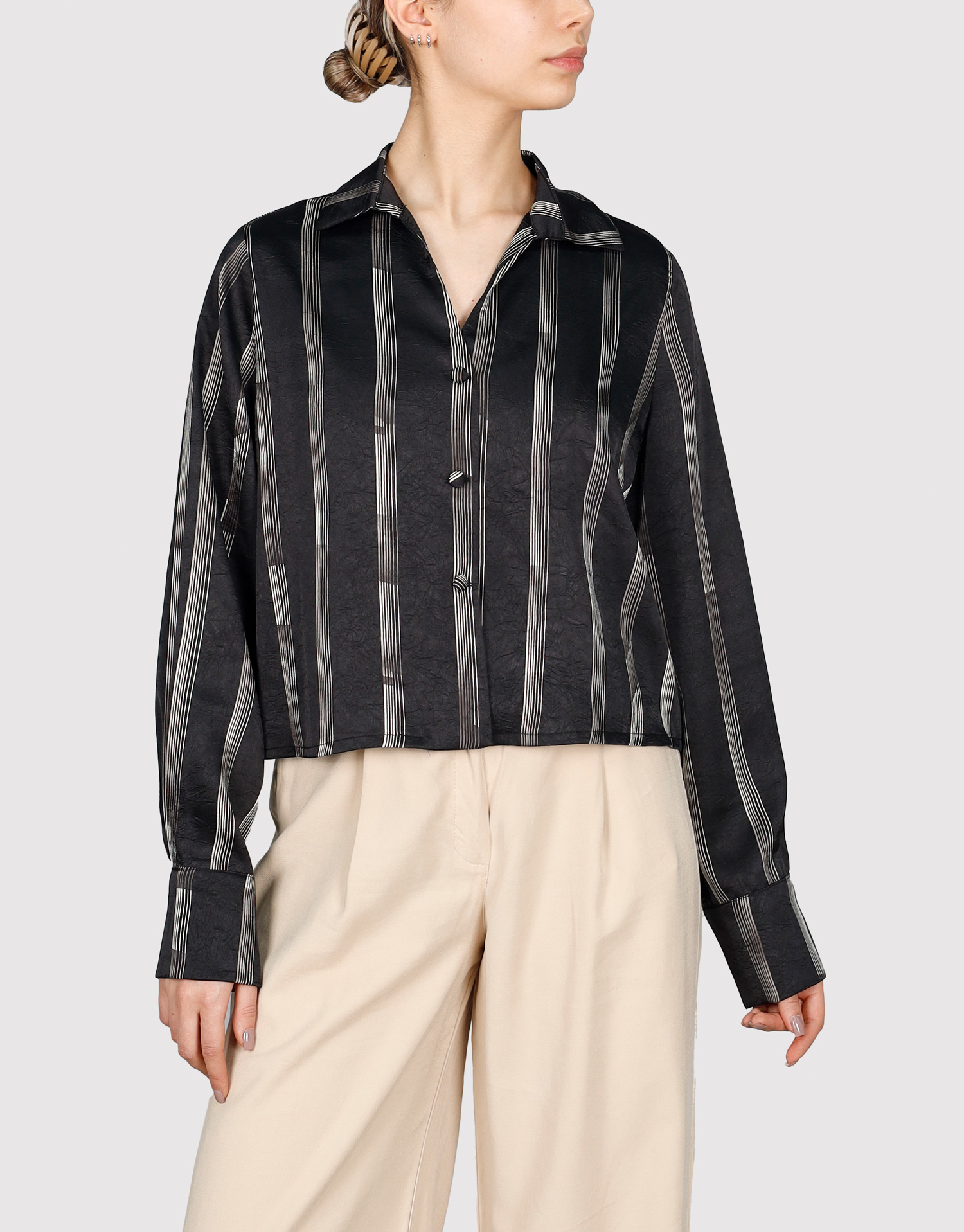 شومیز پشت پیله دار مشکی