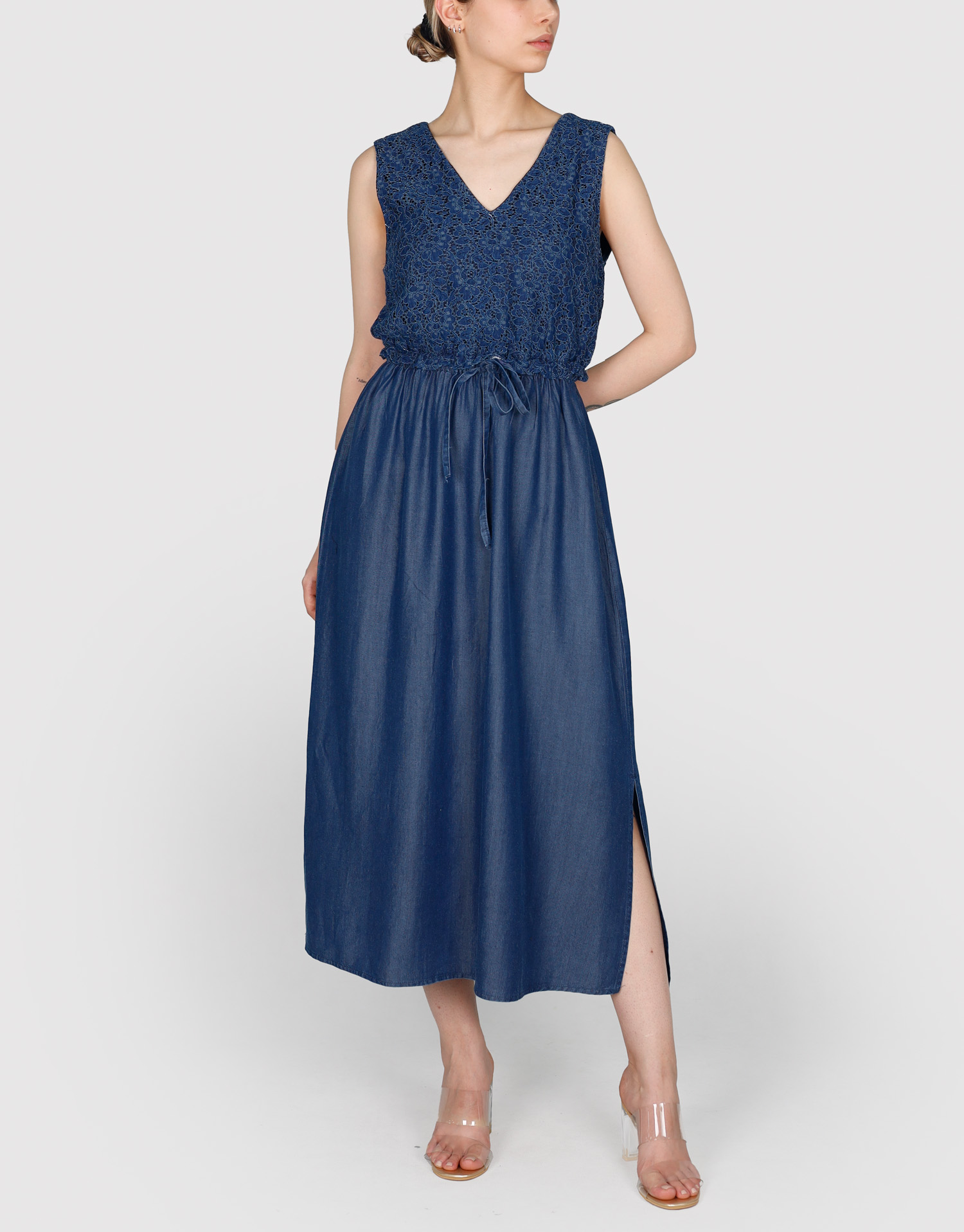 سارافون دو تیکه آبی