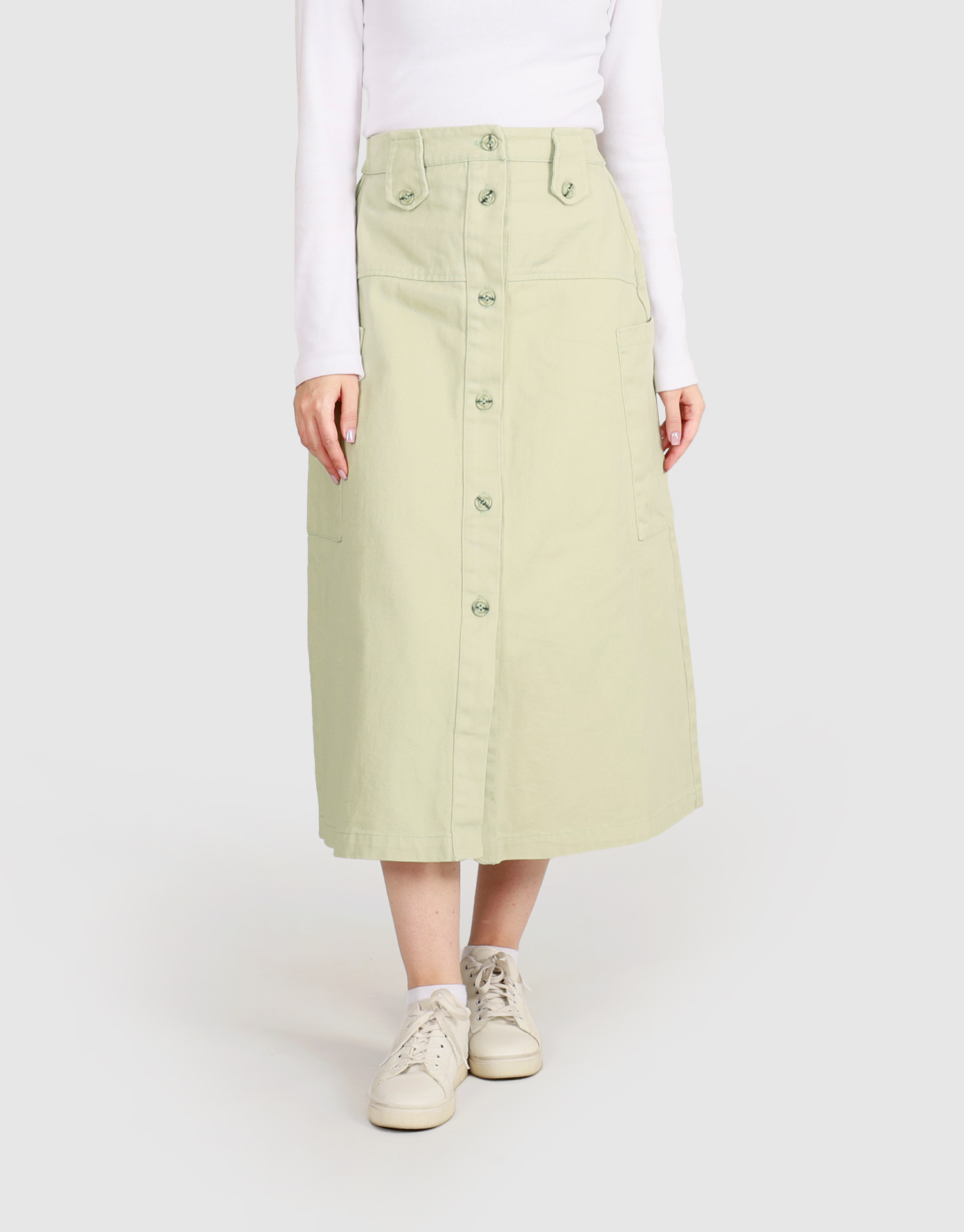 دامن جلو دکمه