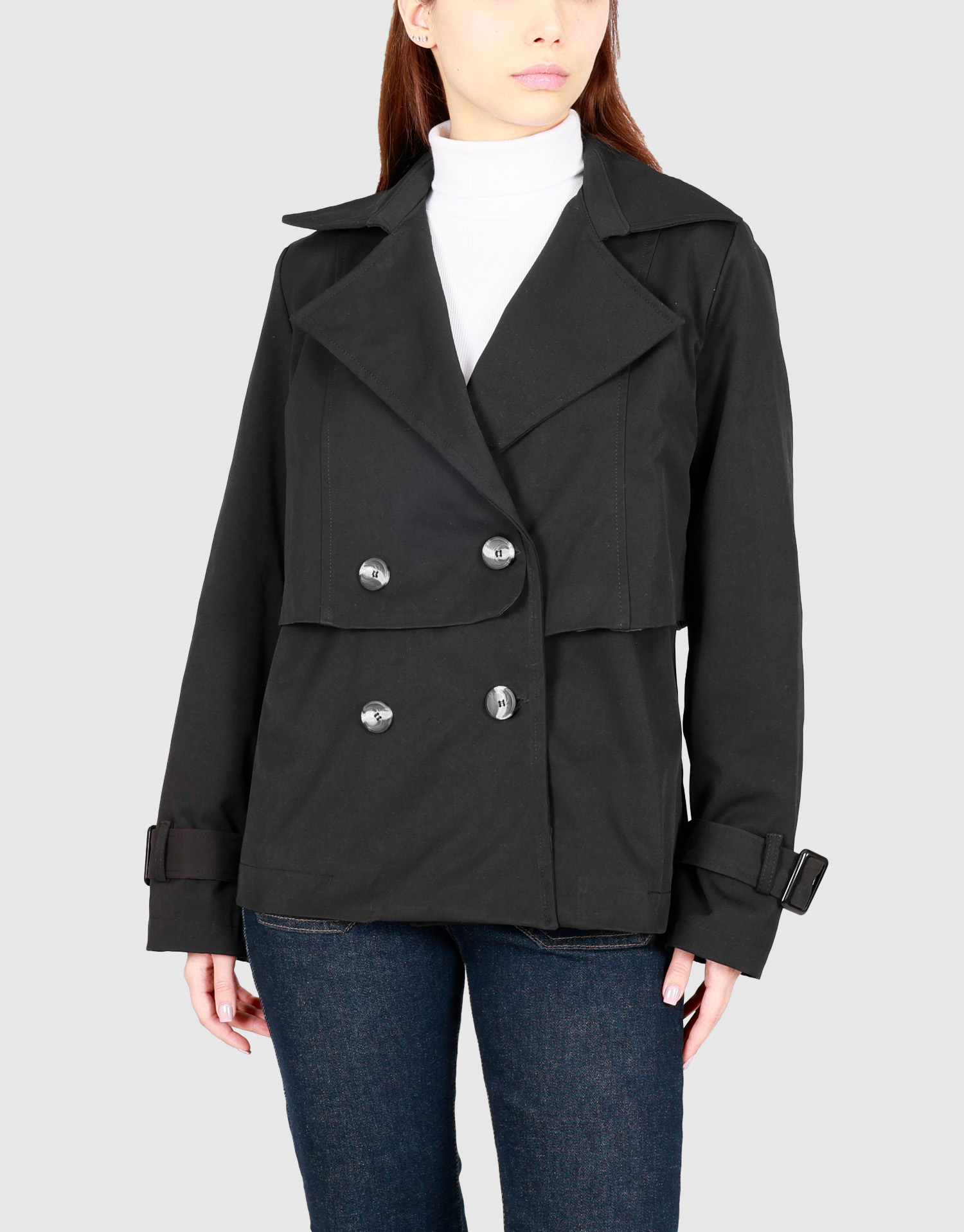 بارانی چهاردکمه مشکی